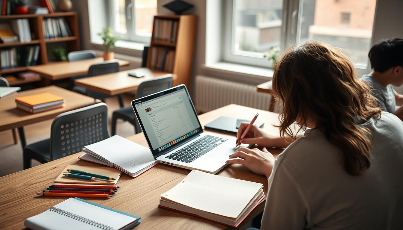 Digital learning platform with online study materials